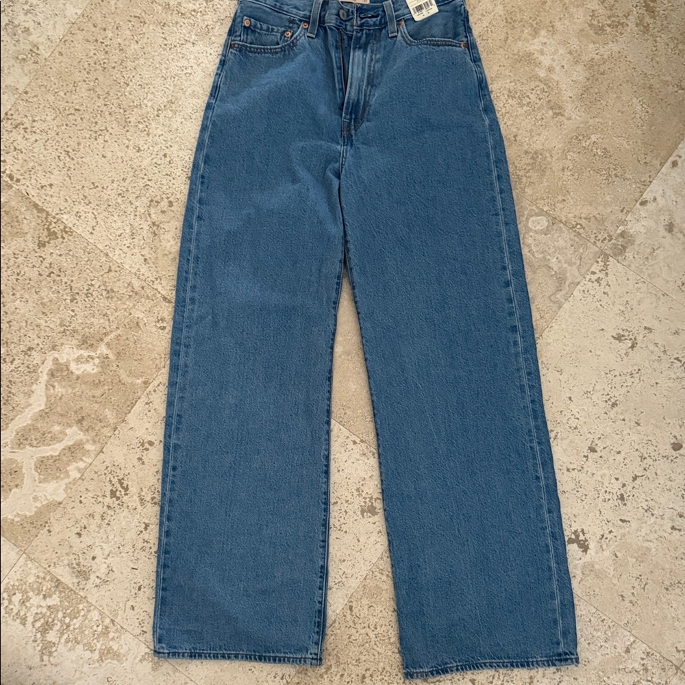 Levi's Ribcage Wide Leg Blue Jeans